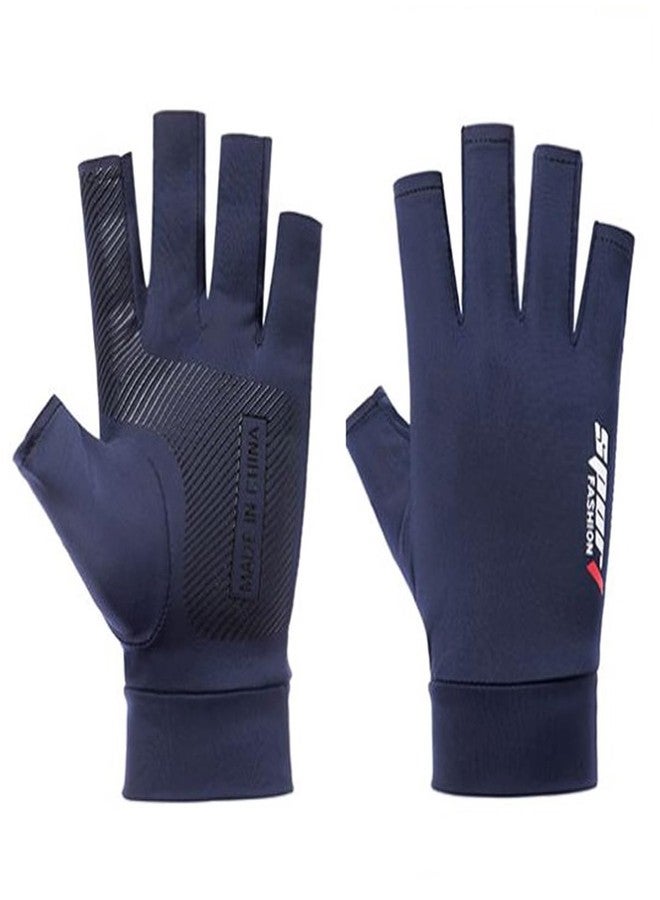 CaySep Men UV Protection Fishing Gloves Summer Outdoor Non Slip Fingerless Gloves for Hiking Driving Cycling Gloves - Image 4